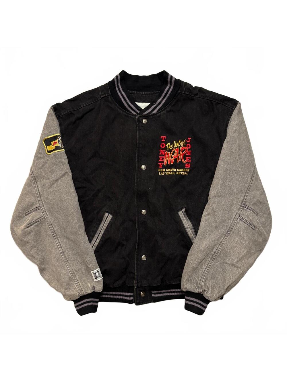 VTG 90's MGM The Uncivil War Toney Jones Boxing Varsity Jacket Men's M Black
